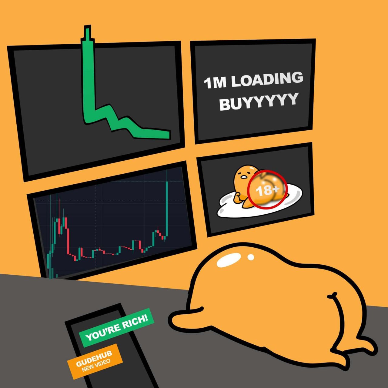 Gudetama meme art